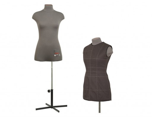 Профессиональный портновский манекен CHAYKA, размер 42, серый c гибким манекеном CHAYKA FlexForm 44 размера